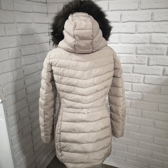 Ricki's Ladies Size Small Zipper & Snap Closure Winter Puffy Coat with Hood - Picture 3 of 15